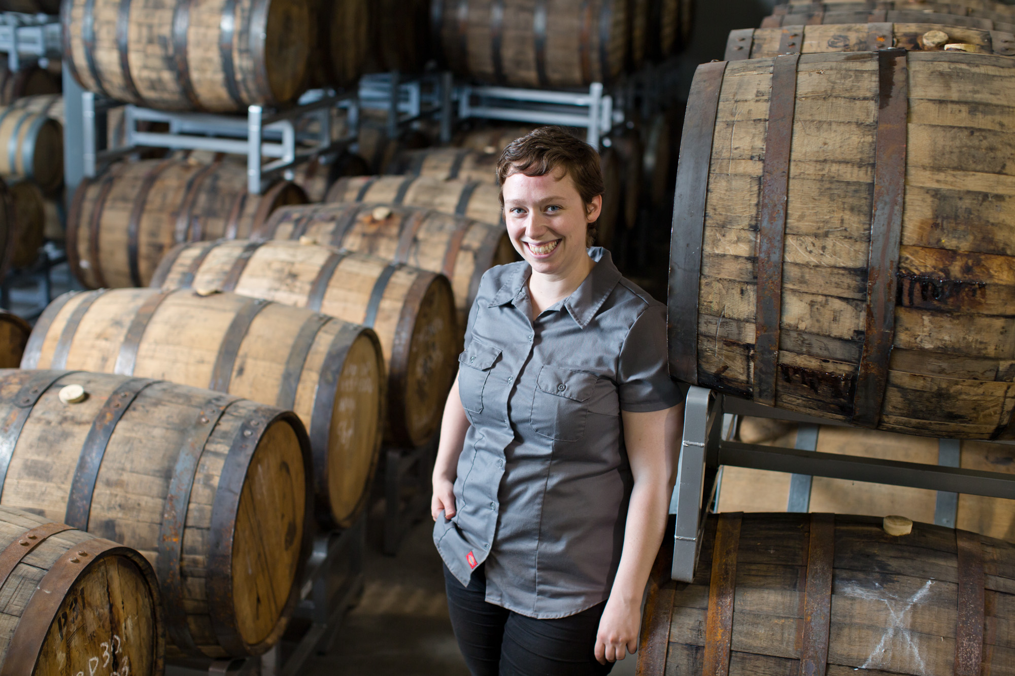 Maggie Campbell in Barrel Room